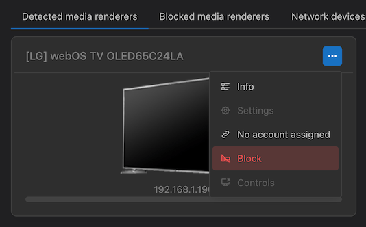 Esimerkki siitä, miten renderoija estetään